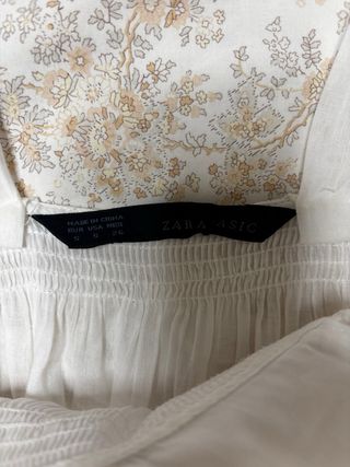 Blusa Zara Talla S Encaje Blanco