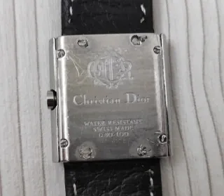 Reloj Christian Dior Cuadrado Negro/Plata