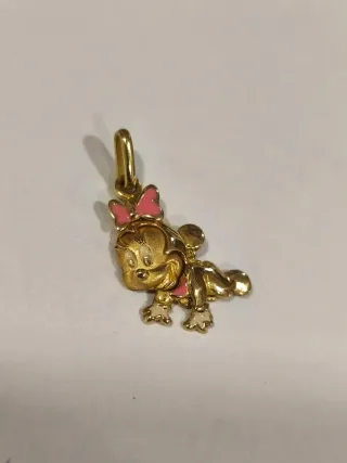 Colgante Minnie Bebé Oro 18 kilates.