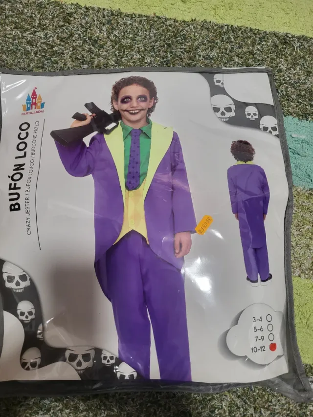 Disfraz Bufón Loco Talla 10-12