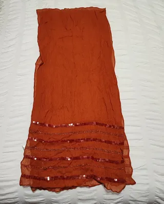 Pañuelo Fular Color Teja con Lentejuelas