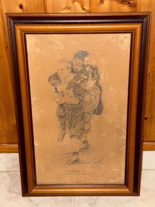 Cuadro antiguo Fraternidad