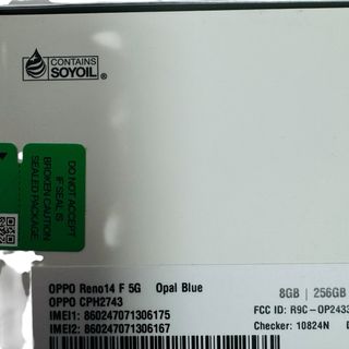 Oppo Reno 14 5G 256 gb 8 ram 