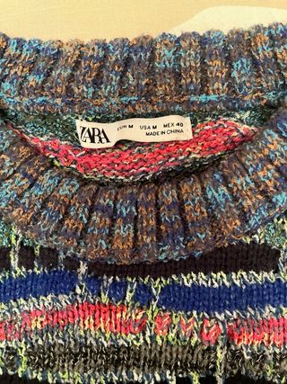 Jersey Zara Hombre Talla M Multicolor