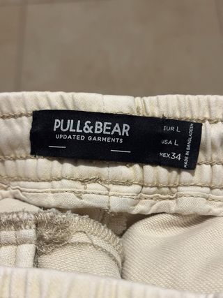 Pantalones cargo beige
