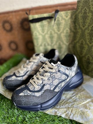 Zapatillas Gucci Rython Beige/Azul taras