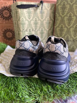 Zapatillas Gucci Rython Beige/Azul taras