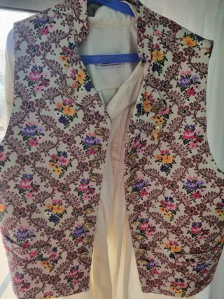 Traje fallero hombre beige/multicolor