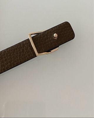Cintura Boss Donna Nera Fibbia Oro