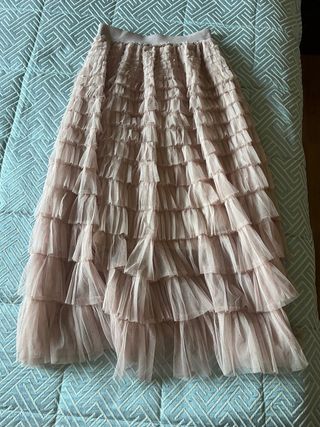 Falda gasa volantes talla única