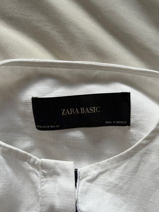 Blusa Zara Blanca con Rayas