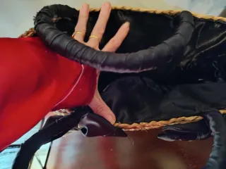 Bolso Capazo Kbas Paja Maíz Negro Marrón