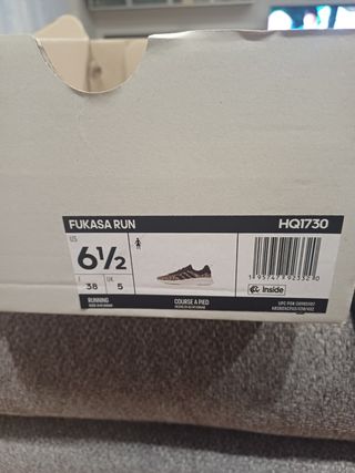 Zapatillas Adidas Fukasa Run Talla 38.5 Nuevas