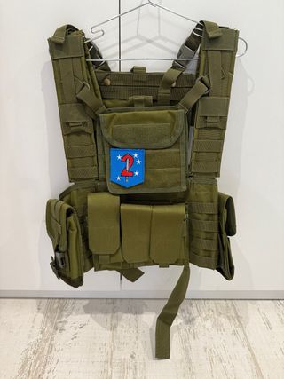Chaleco táctico airsoft militar verde