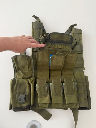 Chaleco táctico airsoft militar verde