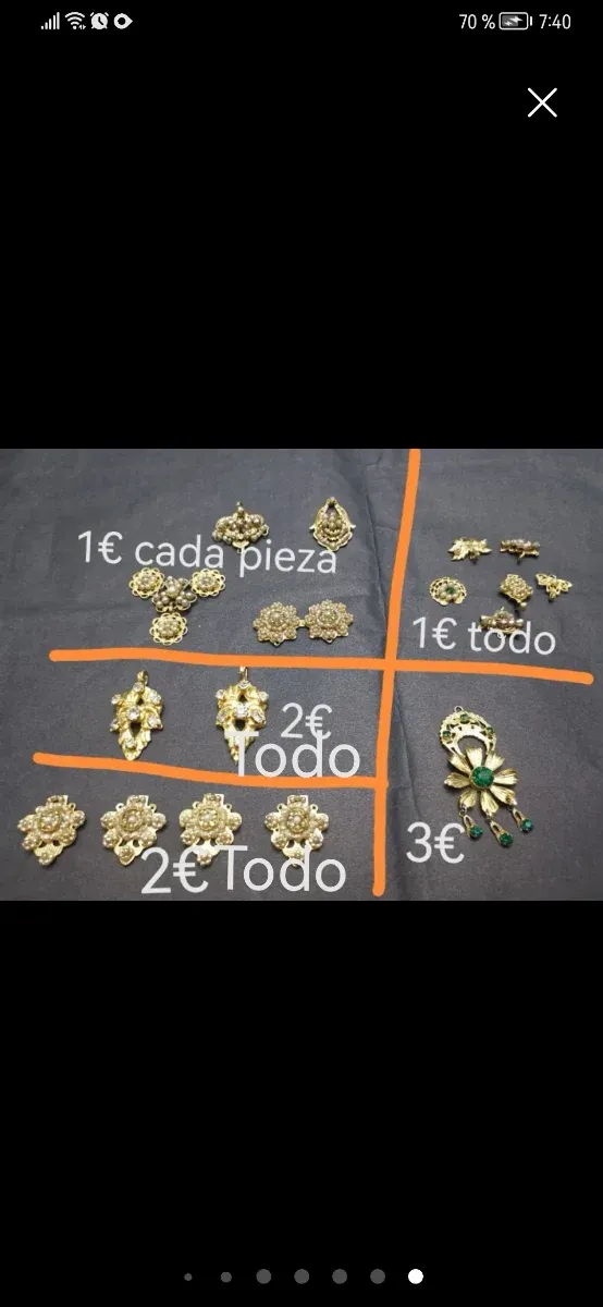 Piezas sueltas de arreglos aderezos fallera