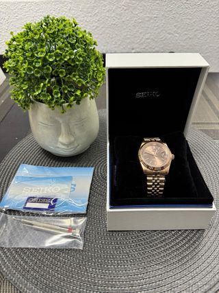 Seiko DayJust Chocolate y Oro Rosa 39 mm