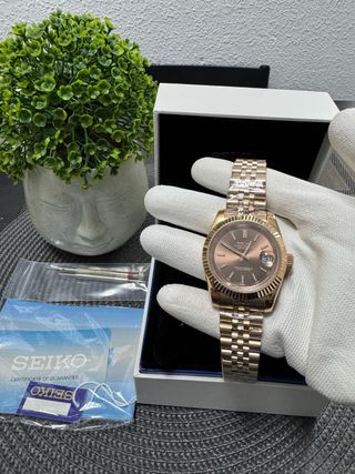 Seiko DayJust Chocolate y Oro Rosa 39 mm