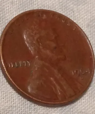 MONEDA 1 CENTAVO LINCOLN.1964D.COLOR RED-BROWN.