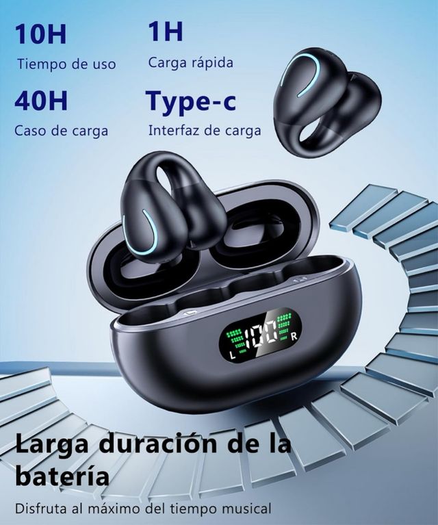 Auriculares Inalámbricos Negros y Grises