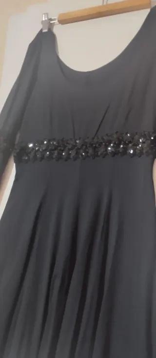 Vestido fiesta lentejuelas negro