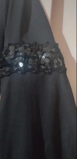 Vestido fiesta lentejuelas negro