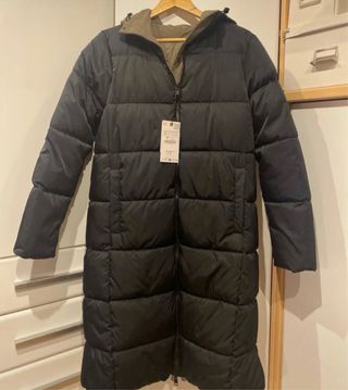 Anorak reversible plumífero negro/verde 