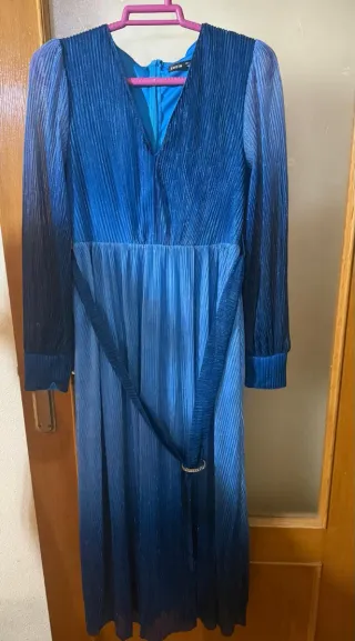 Vestido largo SHEIN azul degradado