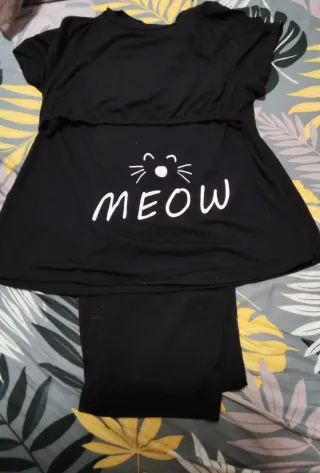 Pijama premamá negro 