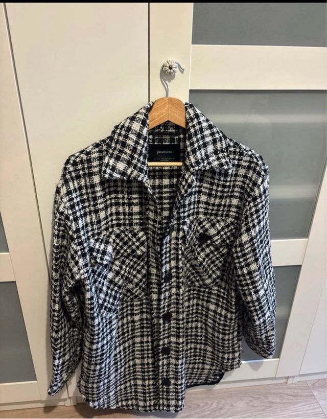 Conjunto pata de gallo falda y sobrecamisa