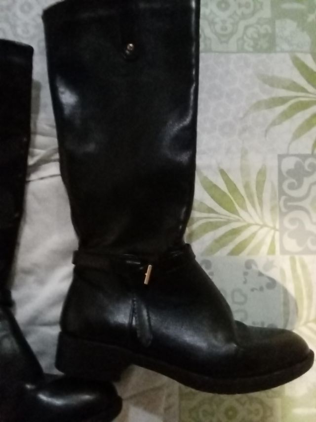 Botas mujer caña alta negras