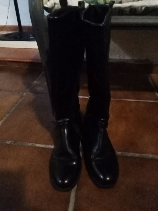 Botas mujer caña alta negras