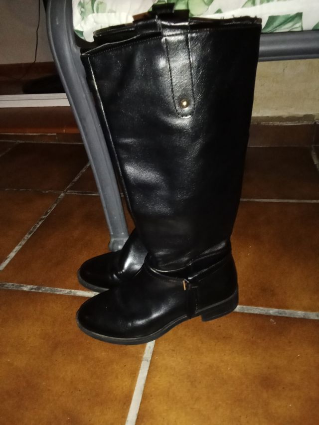 Botas mujer caña alta negras
