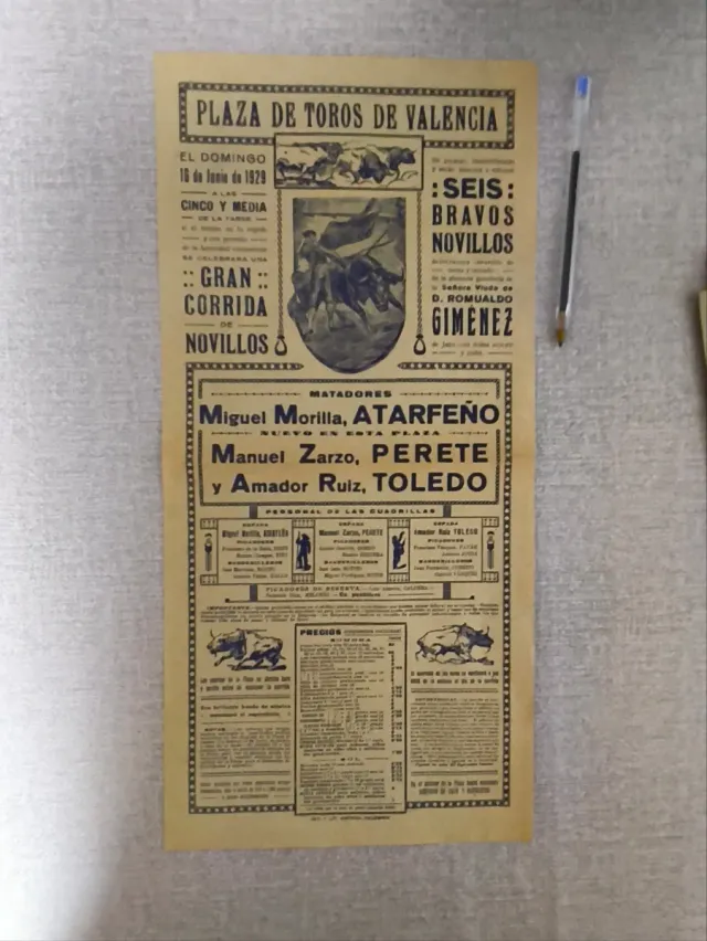 lote 9 carteles taurinos