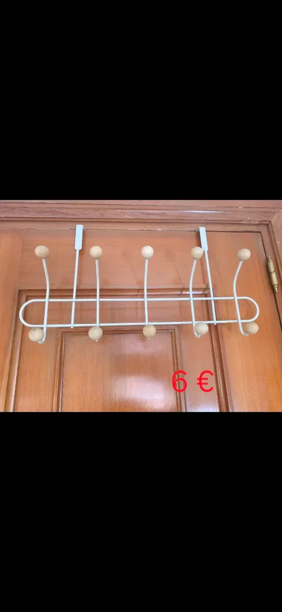 Colgador de puerta con 6 ganchos