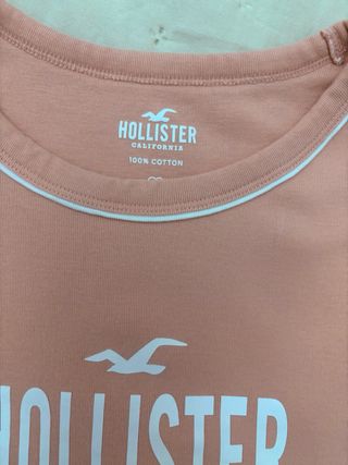 Camiseta Hollister Mujer Rosa
