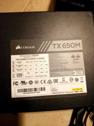 Fuente Alimentación Corsair TX650M 650W Modular