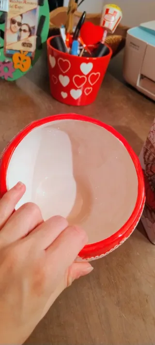 Mela porta biscotti rossa decorata