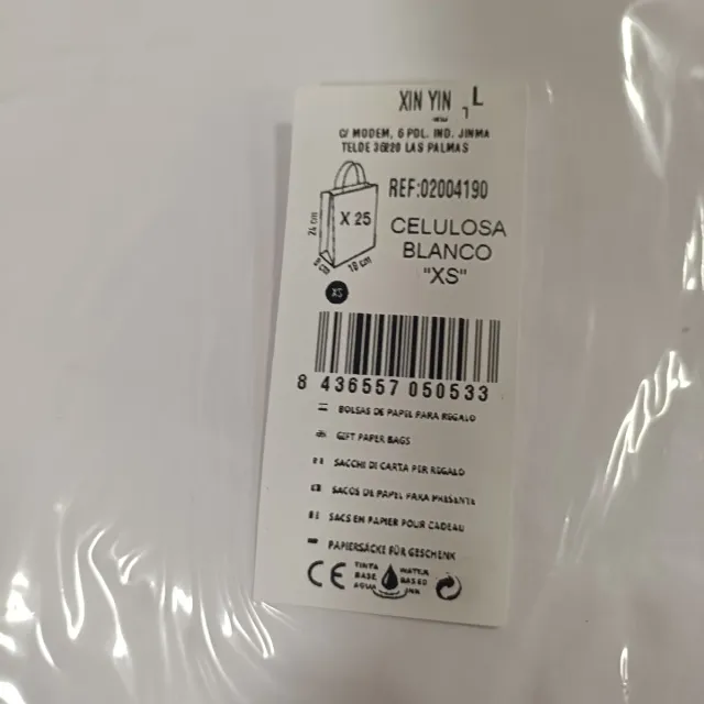 50 Bolsas de papel blancas