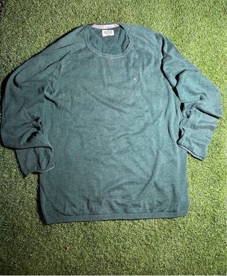 Suéter Tommy Hilfiger denim Verde Talla L Hombre