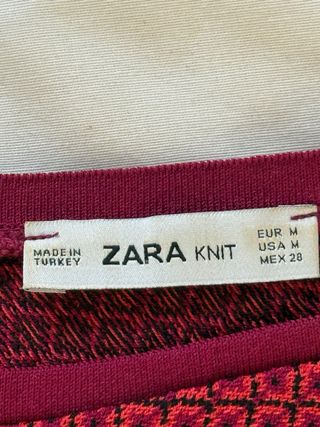 Conjunto Zara Top y Chaqueta Rojo Granate