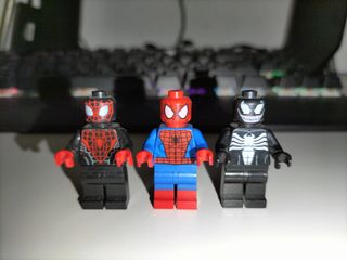 Minifiguras LEGO Spider-Man, Miles y Venom Marvel
