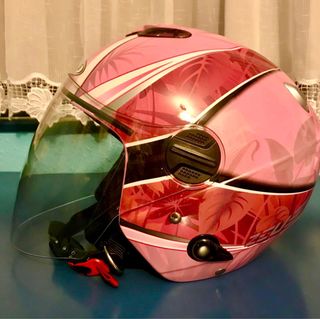 Casco de moto rosa, marca Zeus Helmet