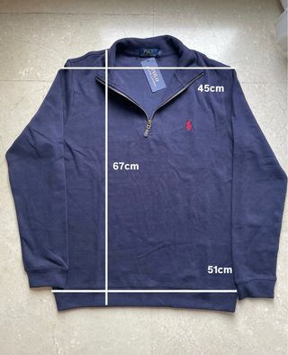Suéter Polo Ralph Lauren Azul Media Cremallera