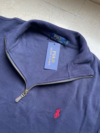 Suéter Polo Ralph Lauren Azul Media Cremallera