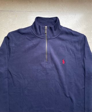 Suéter Polo Ralph Lauren Azul Media Cremallera