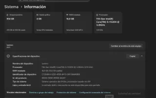 Portátil Lenovo Gaming 16GB RAM 1TB 4GB Gráfica 