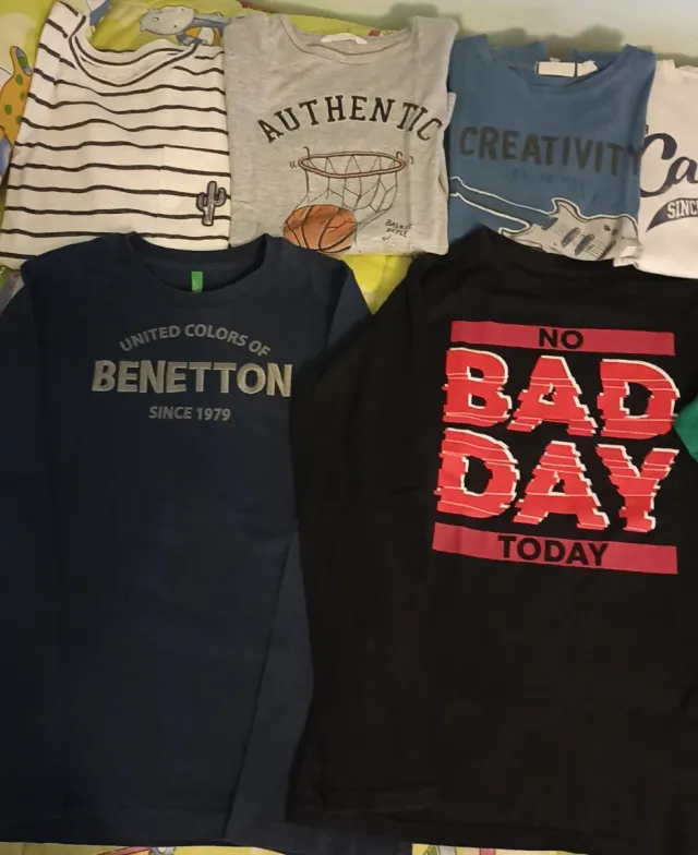 Pack 5 Camisetas Manga Larga Niño 10/12