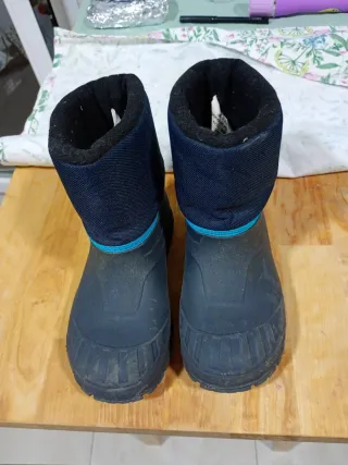 Botas Nieve Niño Negras y Azules Talla 28/29