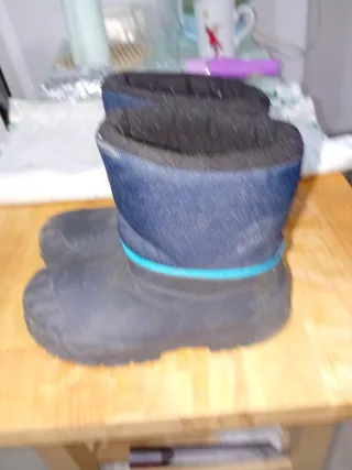 Botas Nieve Niño Negras y Azules Talla 28/29